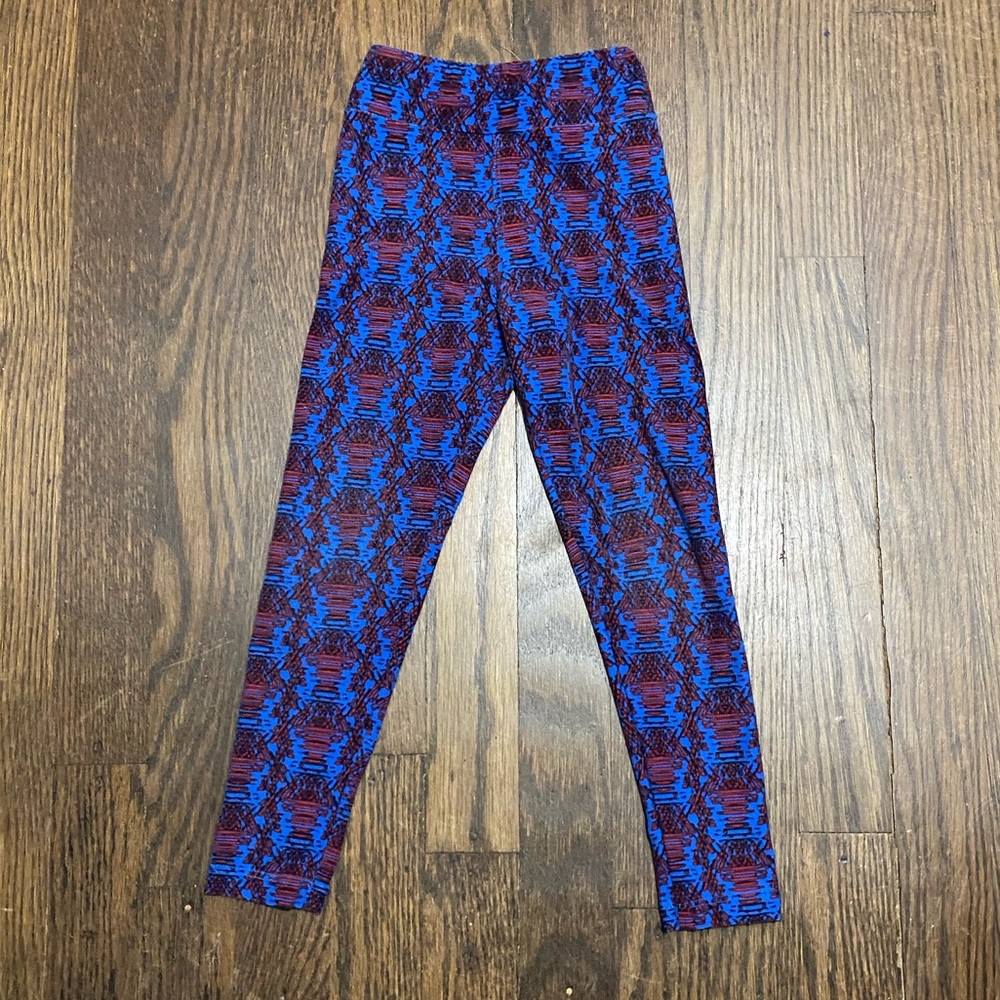 kids red and blue leggings